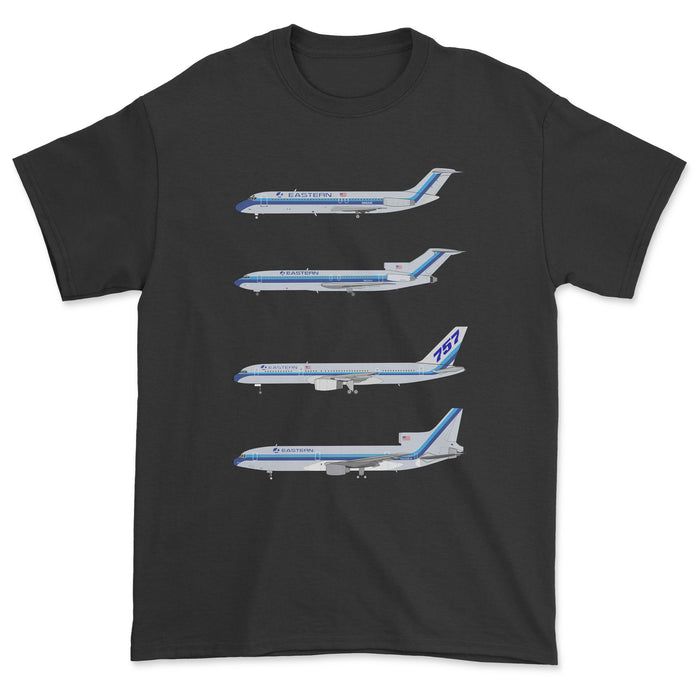 Eastern Airlines DC-9, B727, B757, L-1011 Unisex T-Shirt - Black