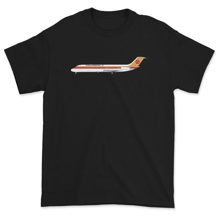 Continental Airlines McDonnell Douglas DC-9 Unisex T-Shirt - Black