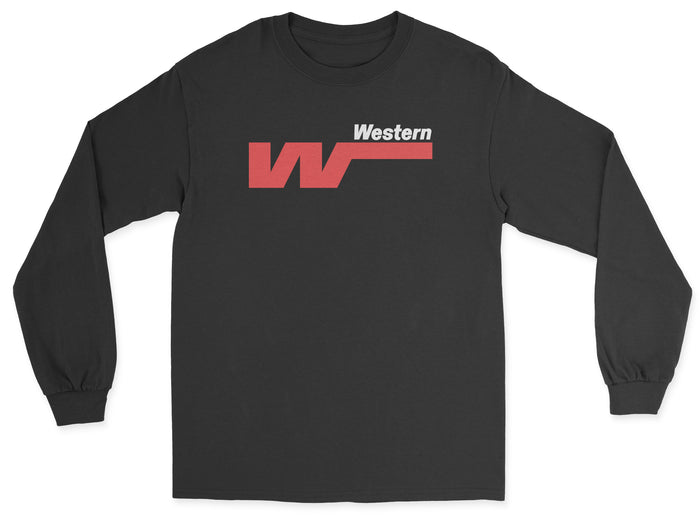 Western Airlines Unisex Long Sleeve T-Shirt - Black