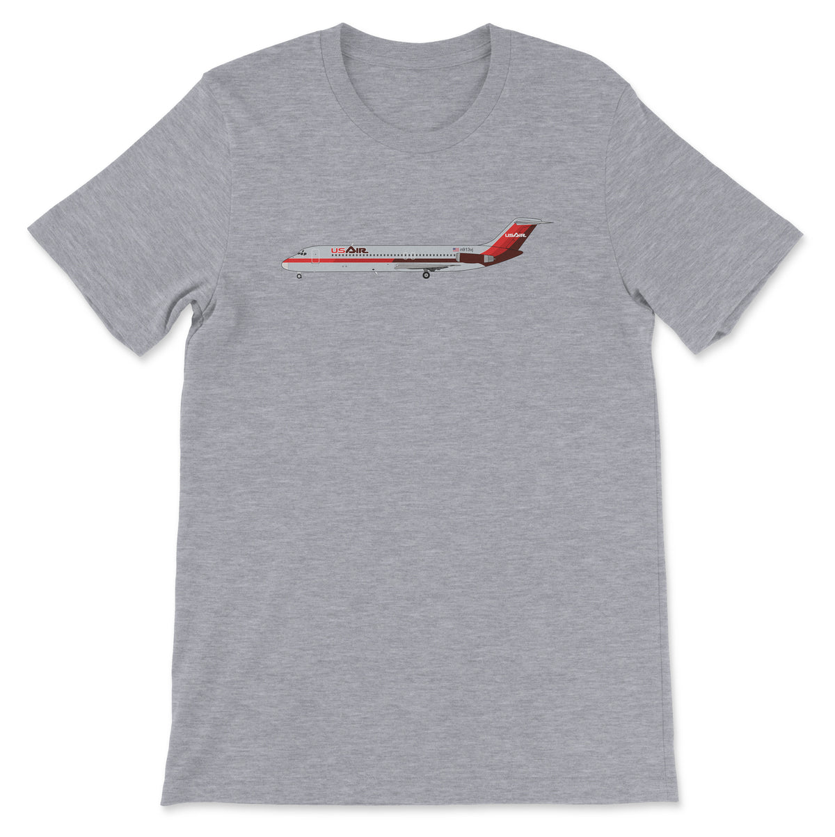 USAir McDonnell Douglas DC-9 Unisex T-Shirt - Athletic Heather