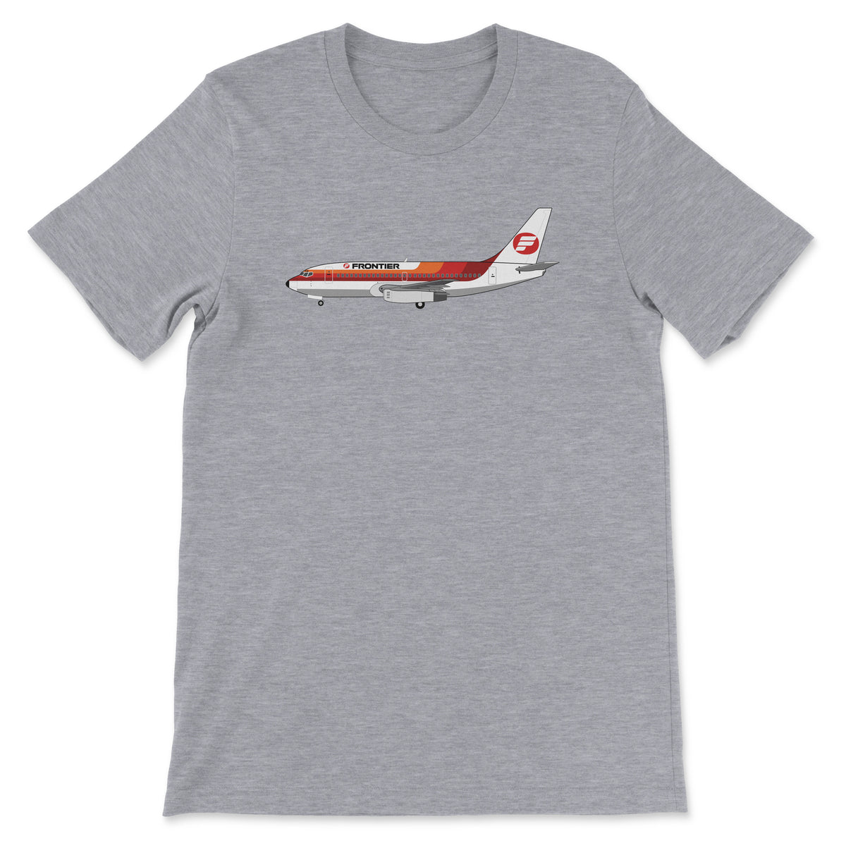 Frontier Airlines Boeing 737-200 Unisex T-Shirt - Athletic Heather