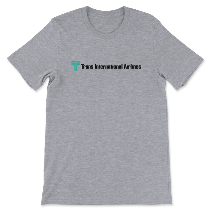 Trans International Airlines TIA Unisex T-Shirt - Athletic Heather