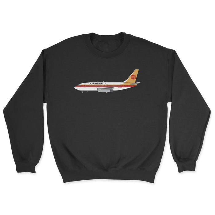 Continental Airlines Boeing 737-200 Unisex Sweatshirt - Black