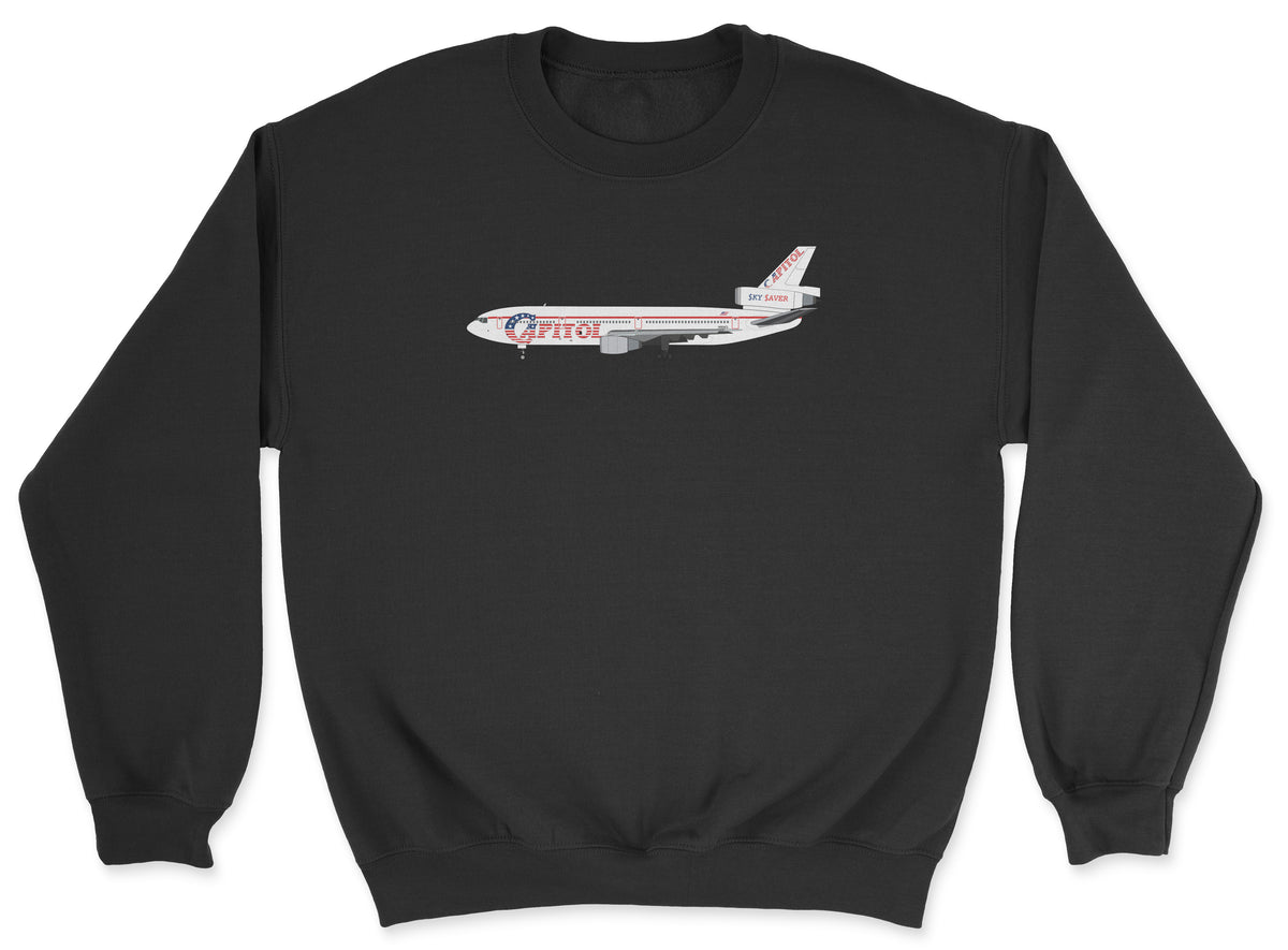 Capitol Air Mcdonnell Douglas DC-10 Unisex Sweatshirt - Black