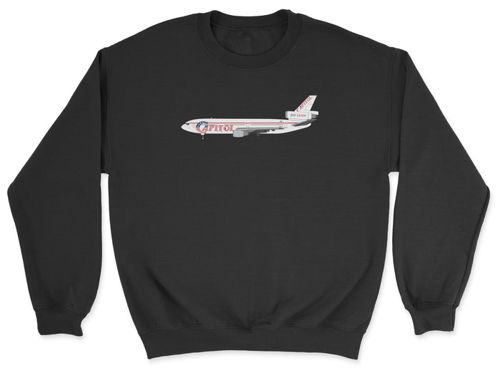 Capitol Air Mcdonnell Douglas DC-10 Unisex Sweatshirt - Black
