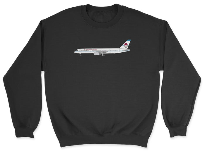 America West Airlines Boeing 757 Unisex Sweatshirt - Black