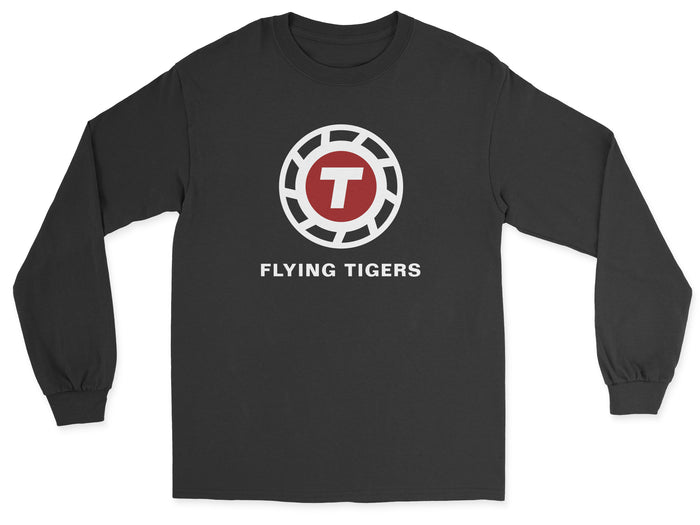 Flying Tigers Unisex Long Sleeve T-Shirt - Black