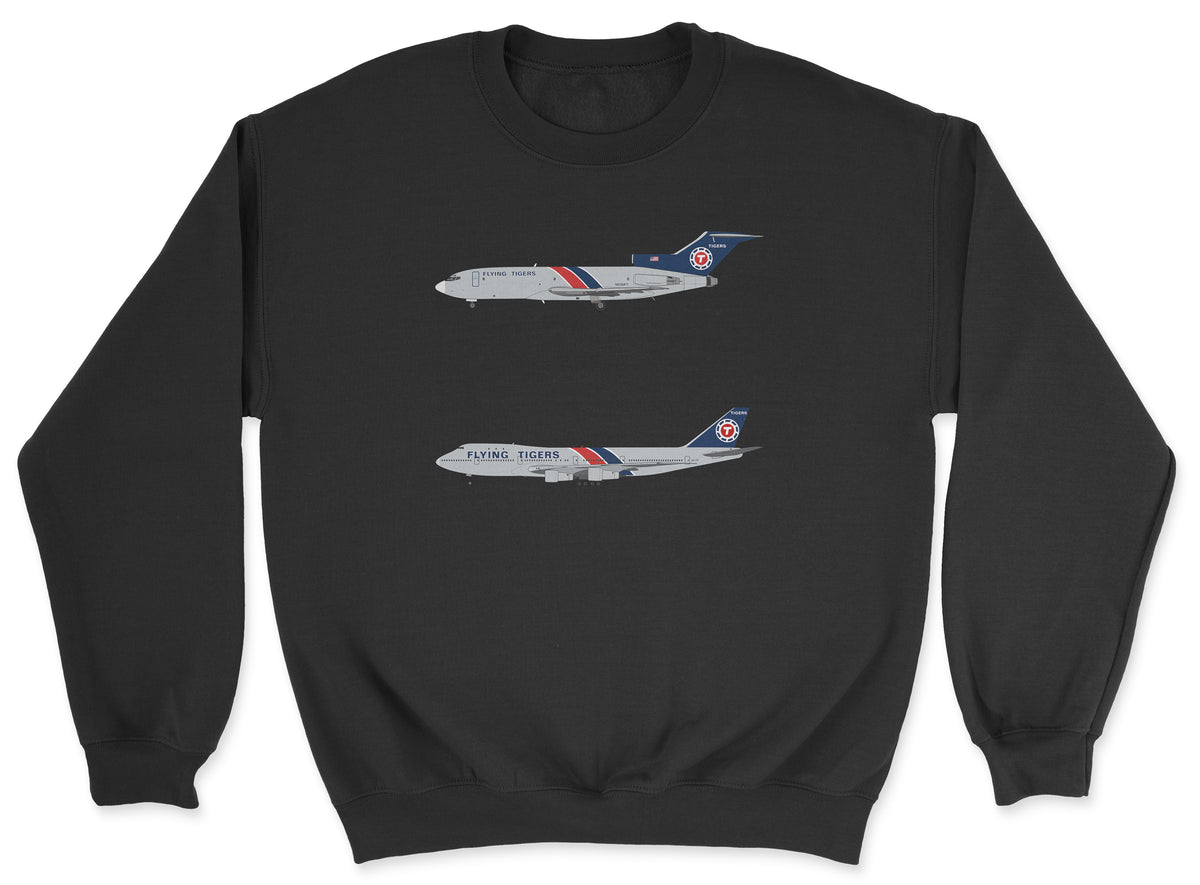 Flying Tigers B727, B747  Unisex Sweatshirt - Black