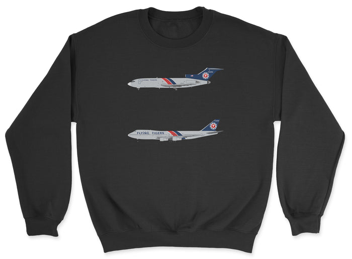 Flying Tigers B727, B747  Unisex Sweatshirt - Black