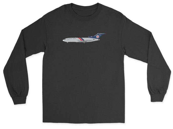 Flying Tigers Boeing 727 Unisex Long Sleeve T-Shirt - Black