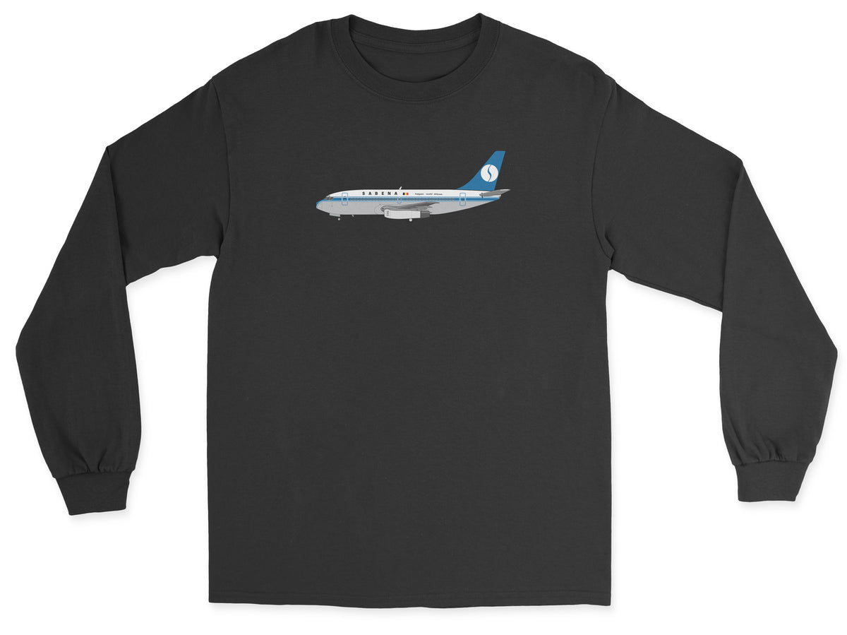 Sabena Boeing 737 Unisex Long Sleeve T-Shirt - Black