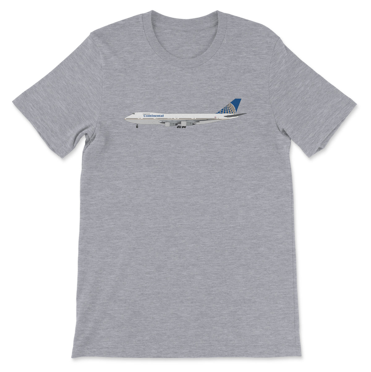 Continental Airlines Boeing 747-200 Unisex T-Shirt - Athletic Heather