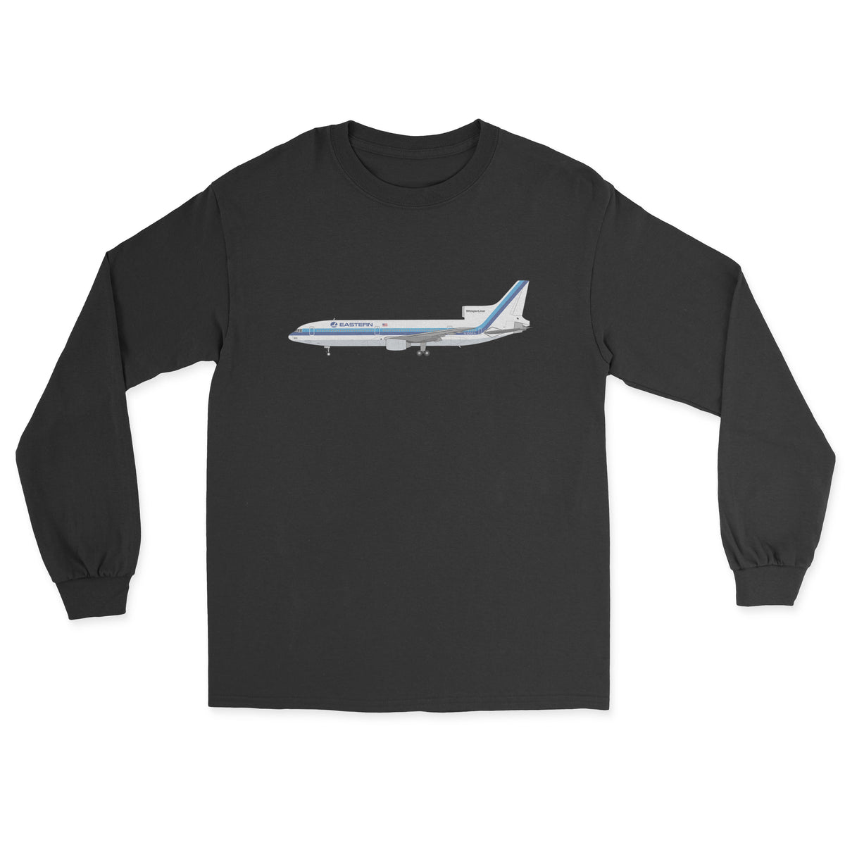 Eastern Airlines Lockheed L-1011 TriStar Unisex Long Sleeve T-Shirt - Black