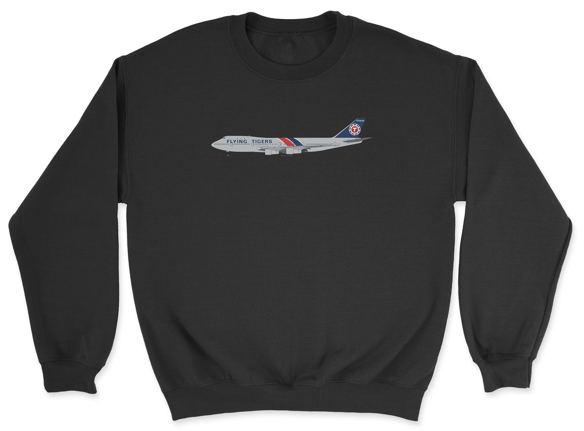 Flying Tigers Boeing 747 Unisex Sweatshirt - Black