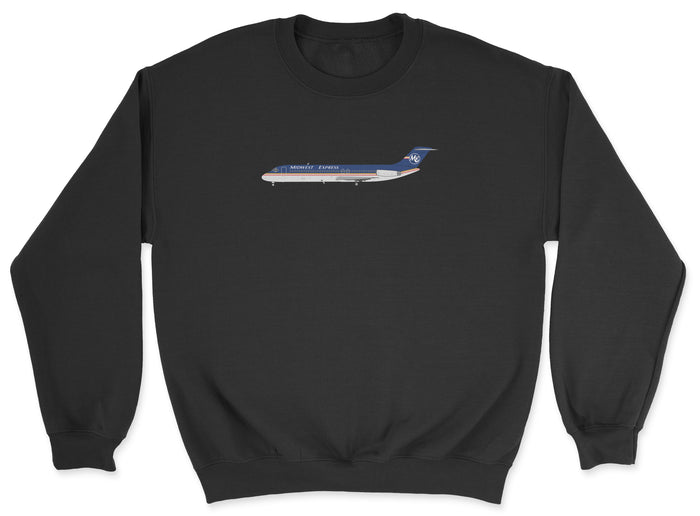 Midwest Express McDonnell Douglas DC-9 Unisex Sweatshirt - Black