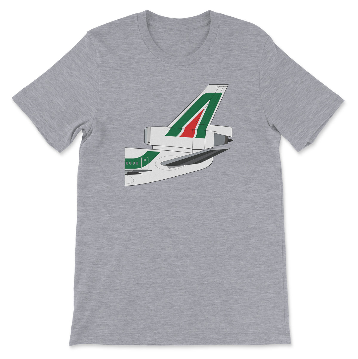 Alitalia McDonnell Douglas DC-10 Tail Section Unisex T-Shirt - Athletic Heather