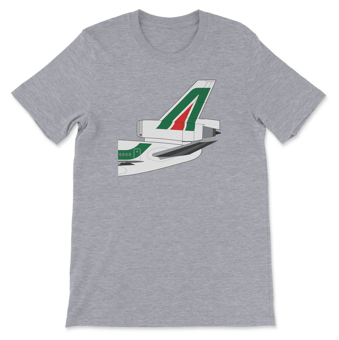 Alitalia McDonnell Douglas DC-10 Tail Section Unisex T-Shirt - Athletic Heather