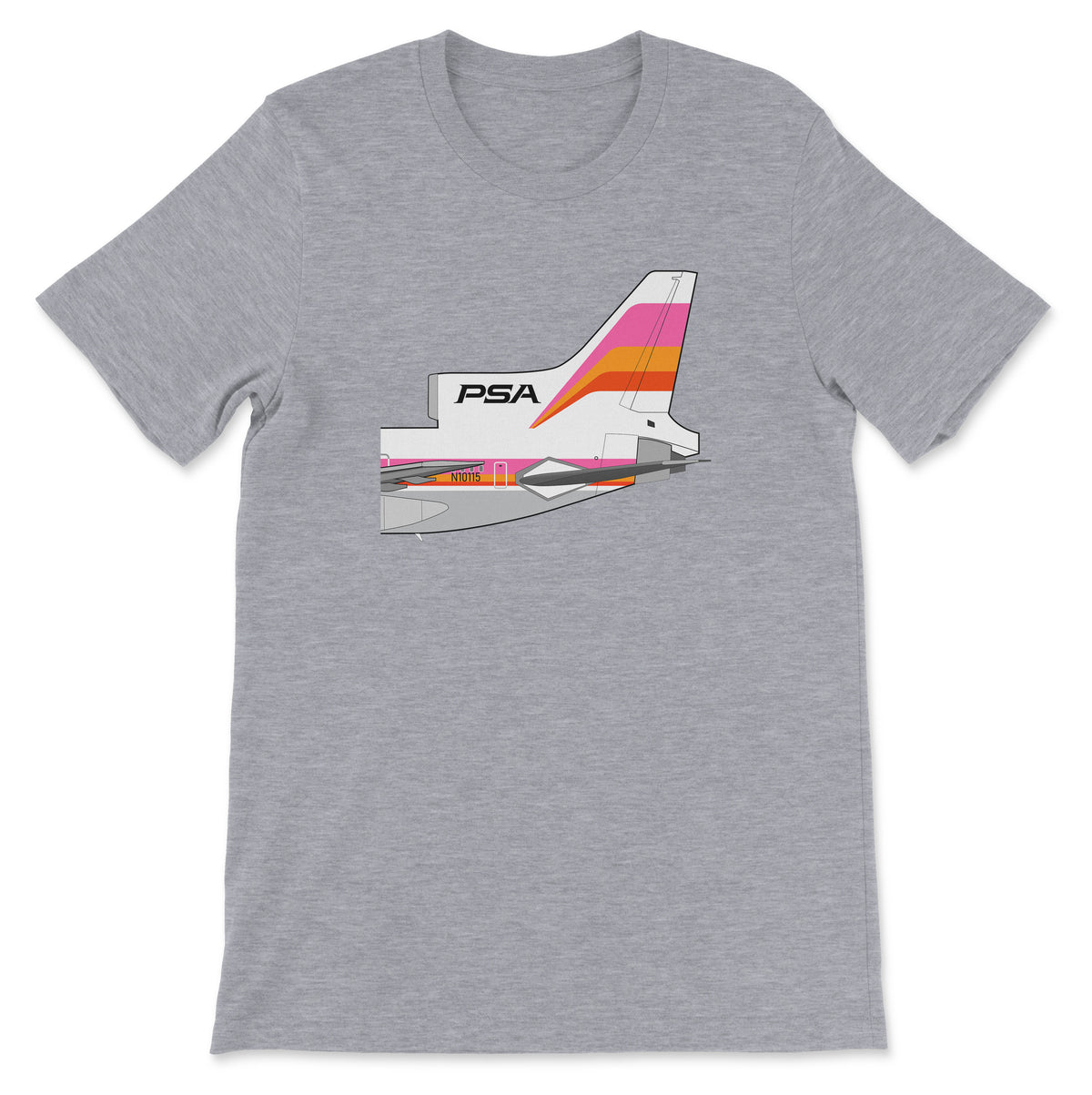 PSA Lockheed L-1011 Tristar Tail Section Unisex T-Shirt - Athletic Heather