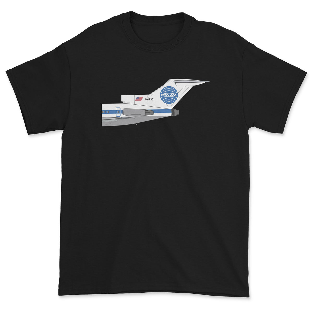 Pan Am Boeing 727 Tail Section Unisex T-Shirt - Black