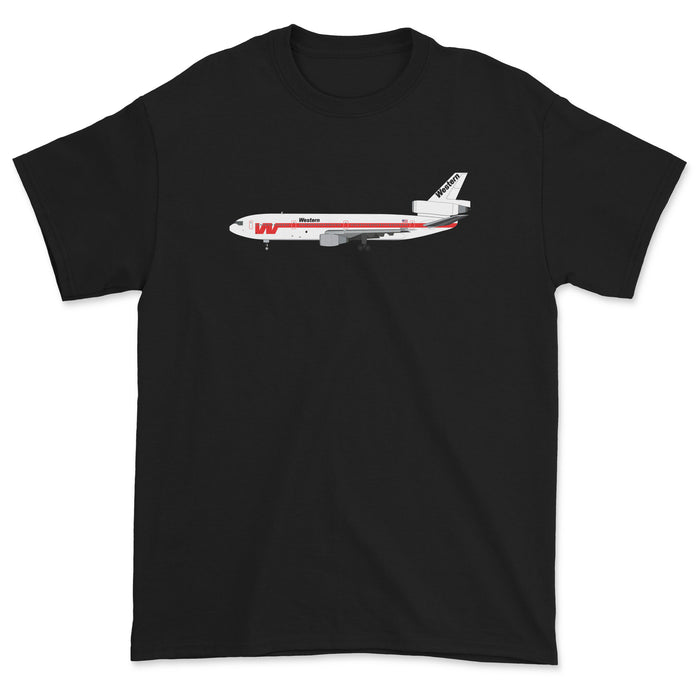 Western Airlines Mcdonnell Douglas DC-10 Unisex T-Shirt - Black