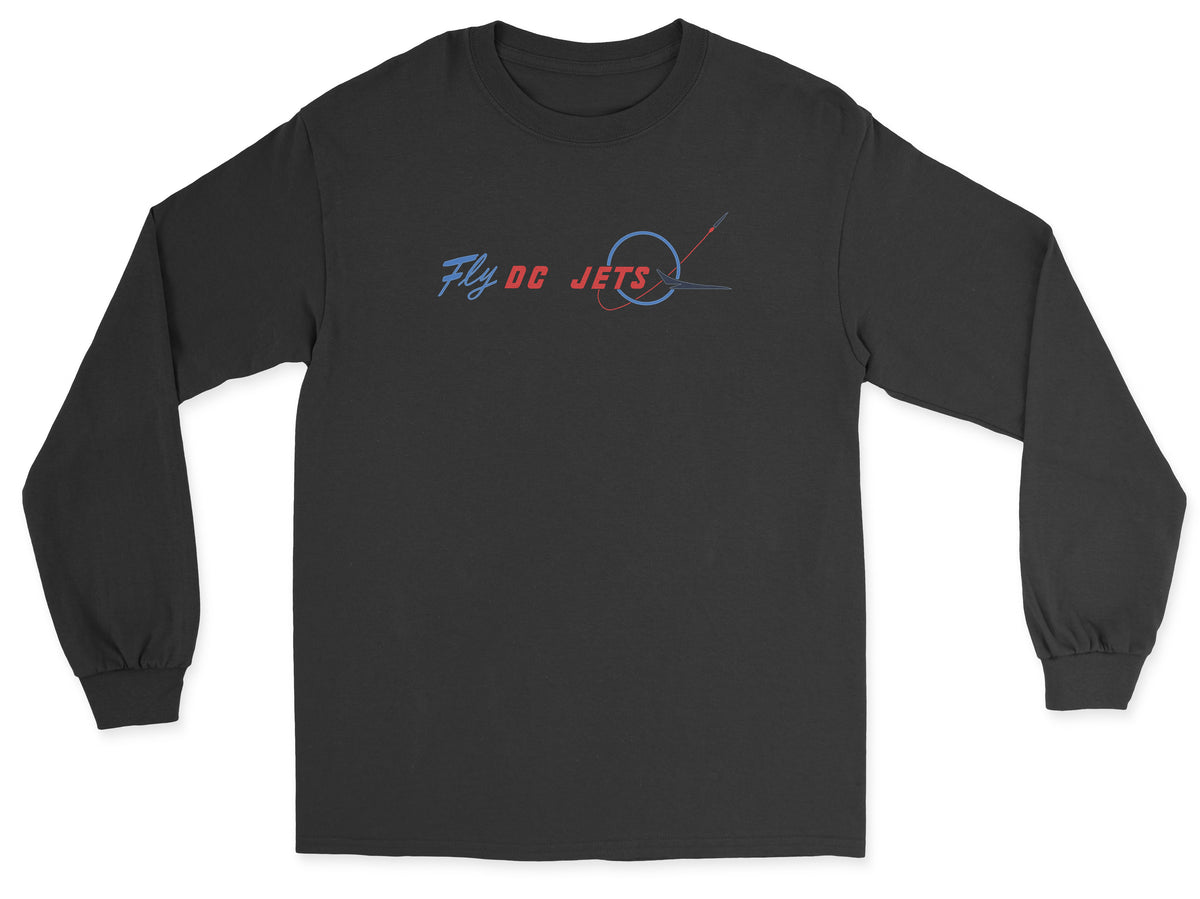 Fly DC Jets Sign Unisex Long Sleeve T-Shirt - Black