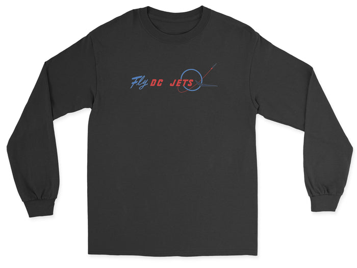 Fly DC Jets Sign Unisex Long Sleeve T-Shirt - Black