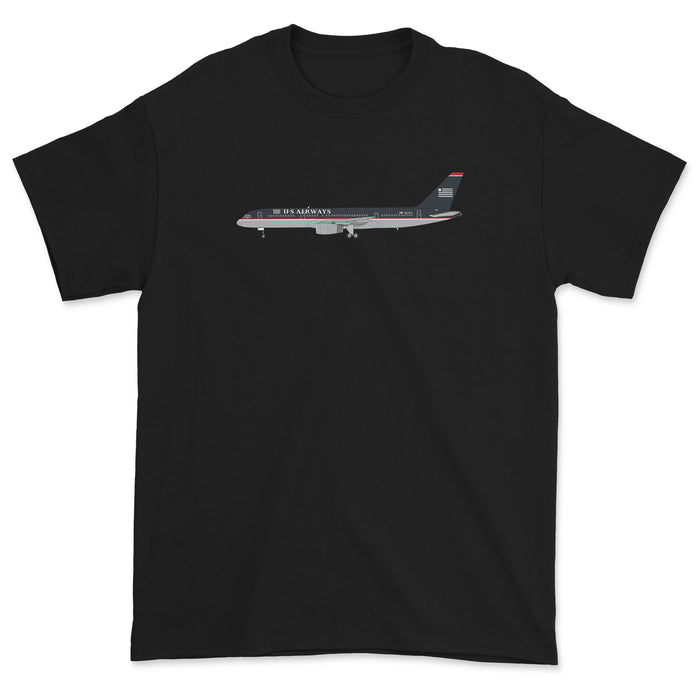 US Airways Boeing 757 Unisex T-Shirt - Black