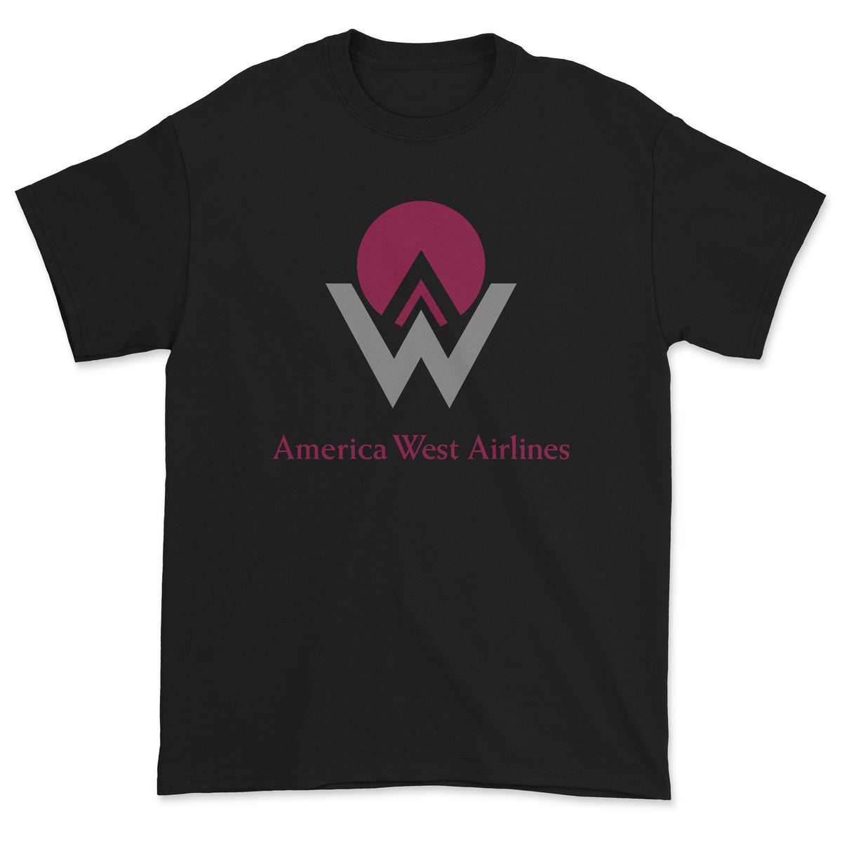 America West Airlines Unisex T-Shirt - Black