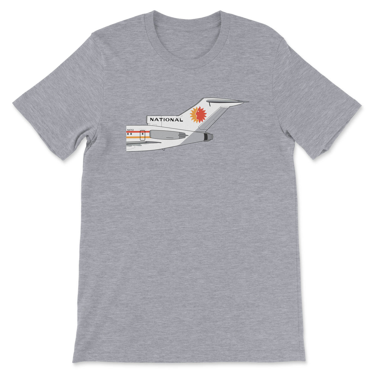 National Airlines Boeing 727 Tail Section Unisex T-Shirt - Athletic Heather