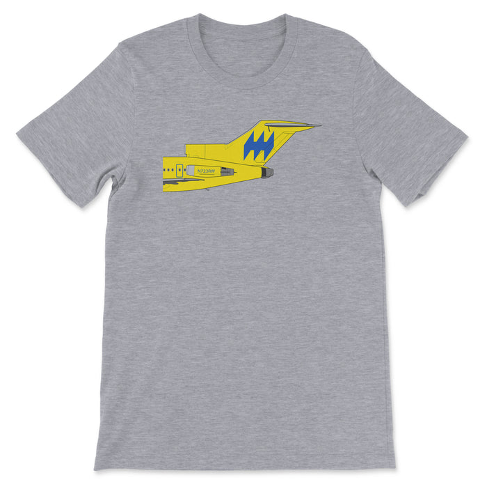 Hughes Airwest Boeing 727 Tail Section Unisex T-Shirt - Athletic Heather