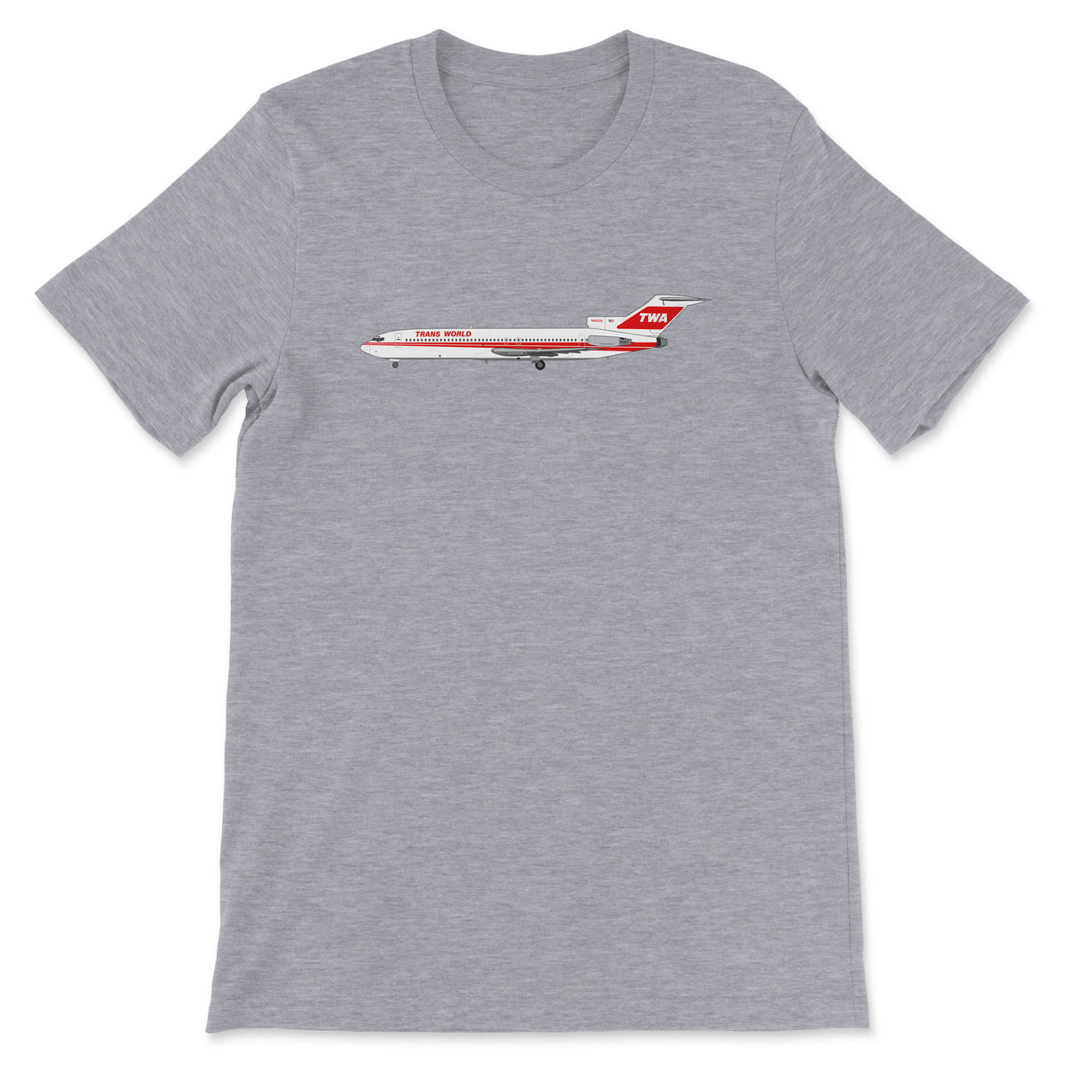 TWA Boeing 727 Unisex T-Shirt - Athletic Heather
