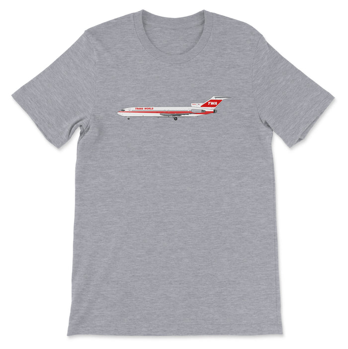 TWA Boeing 727 Unisex T-Shirt - Athletic Heather