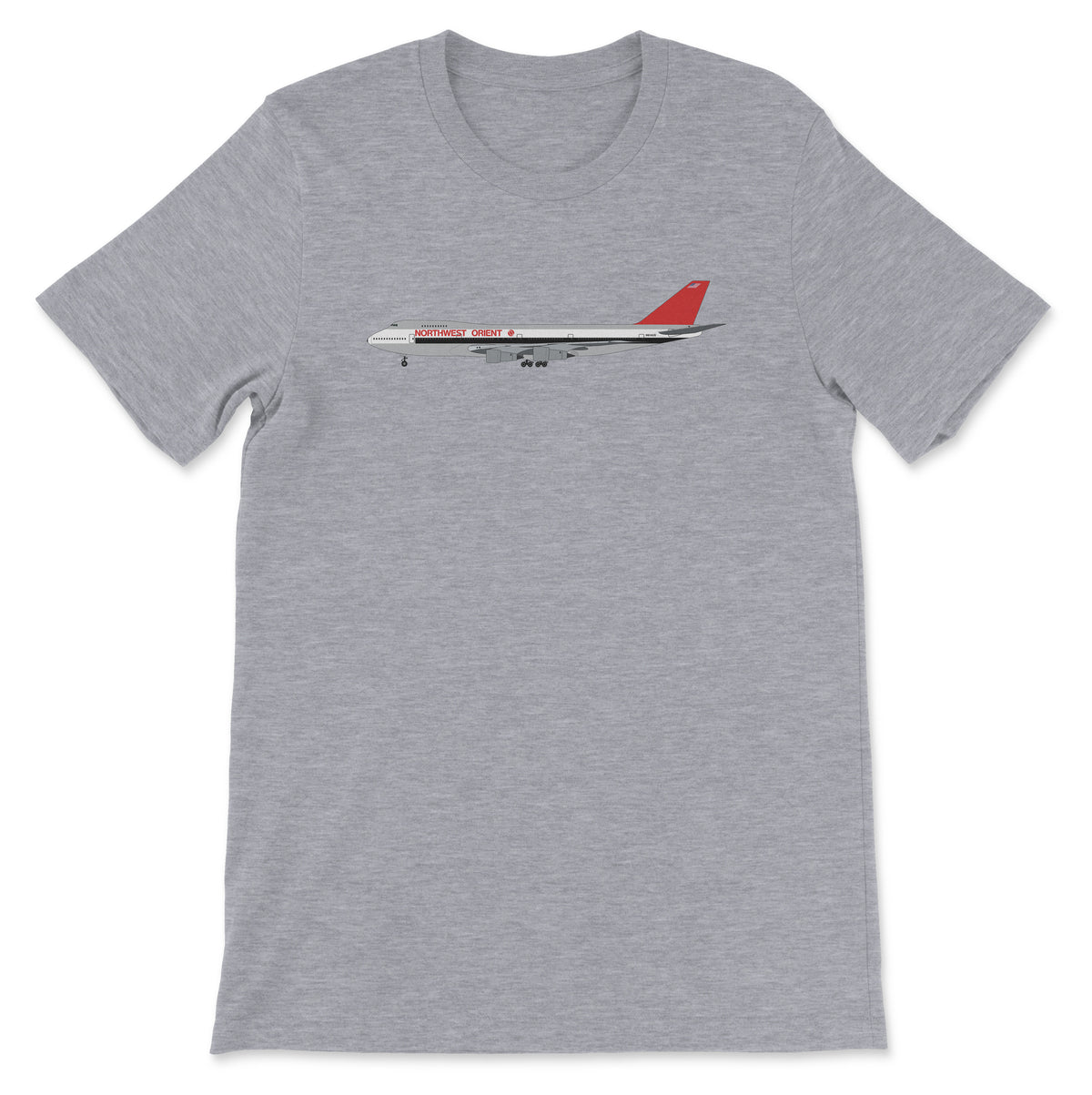 Northwest Orient Airlines Boeing 747 Unisex T-Shirt - Athletic Heather