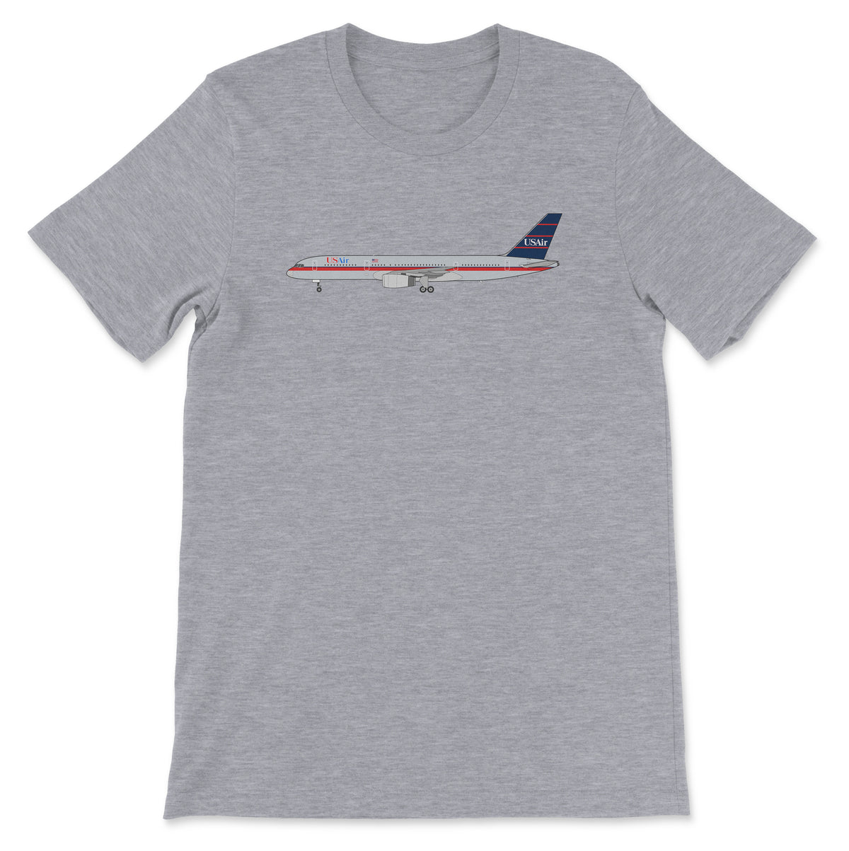 USAir Boeing 757 Unisex T-Shirt - Athletic Heather