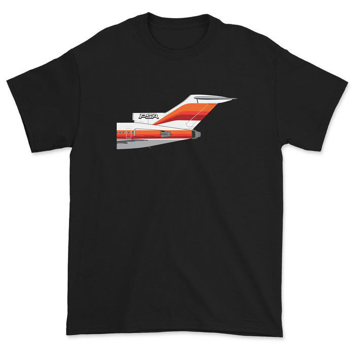 PSA Boeing 727 Tail Section Unisex T-Shirt - Black