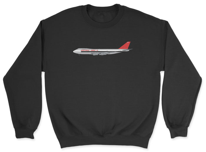 Northwest Orient Airlines Boeing 747 Unisex Sweatshirt - Black