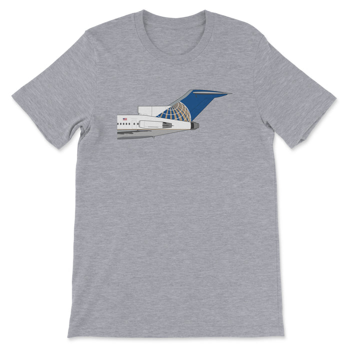 Continental Airlines Boeing 727 Tail Section Unisex T-Shirt - Athletic Heather