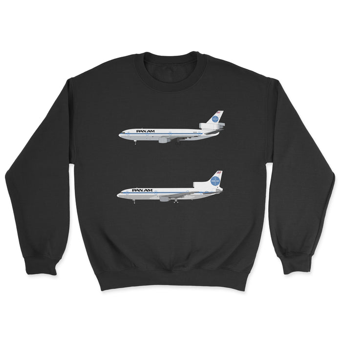 Pan Am DC-10, L1011 Unisex Sweatshirt - Black