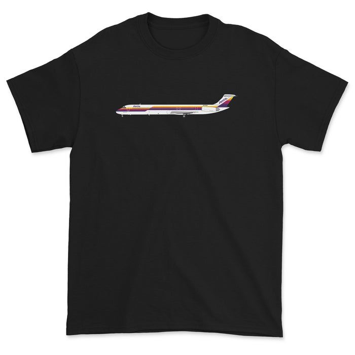 AirCal Air California McDonnell Douglas MD-80 Unisex T-Shirt - Black