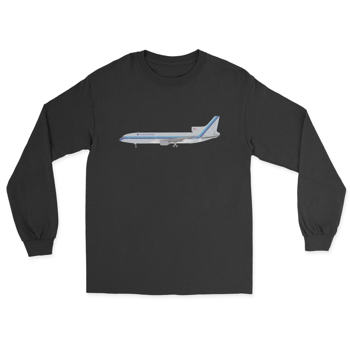 Eastern Airlines Lockheed L-1011 TriStar Unisex Long Sleeve T-Shirt - Black