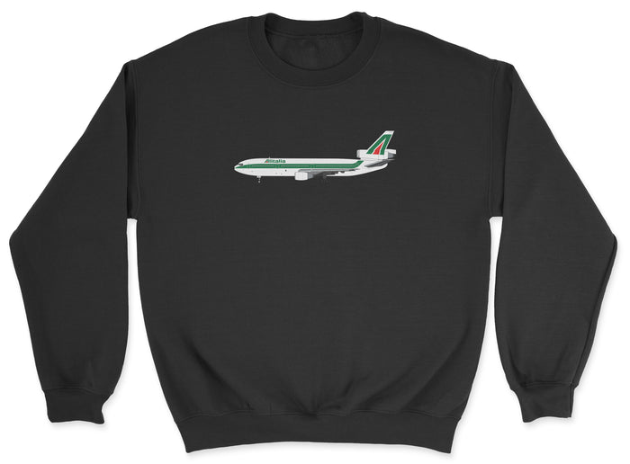 Alitalia McDonnell Douglas DC-10 Unisex Sweatshirt - Black