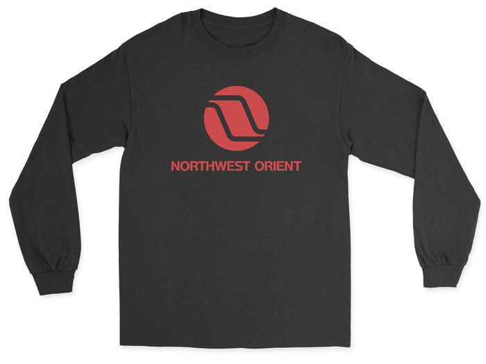 Northwest Orient Airlines Unisex Long Sleeve T-Shirt - Black