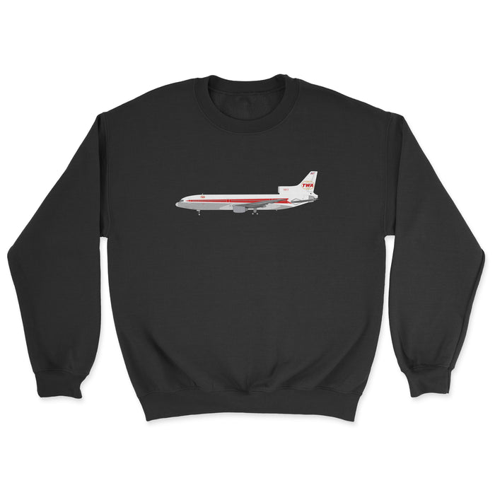 TWA Lockheed L-1011 TriStar Unisex Sweatshirt - Black