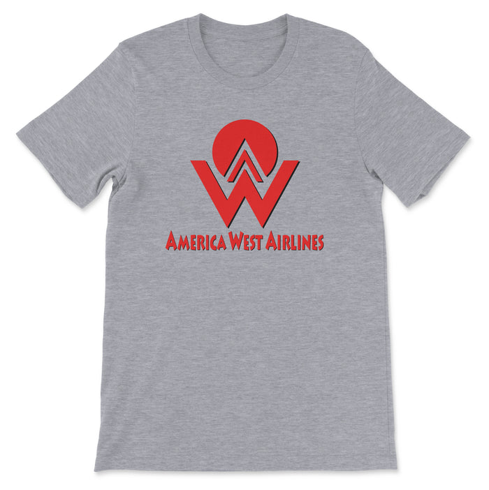 America West Airlines Unisex T-Shirt - Athletic Heather