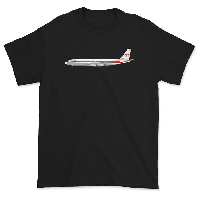 TWA Boeing 707 Unisex T-Shirt - Black