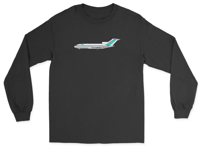 BWIA West Indies Airways Boeing 727 Unisex Long Sleeve T-Shirt - Black