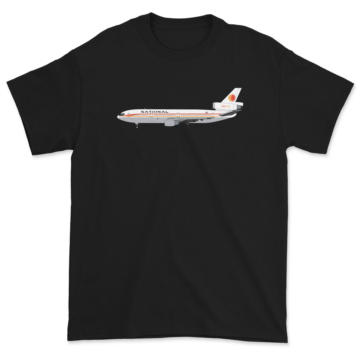 National Airlines McDonnell Douglas DC-10 Unisex T-Shirt - Black