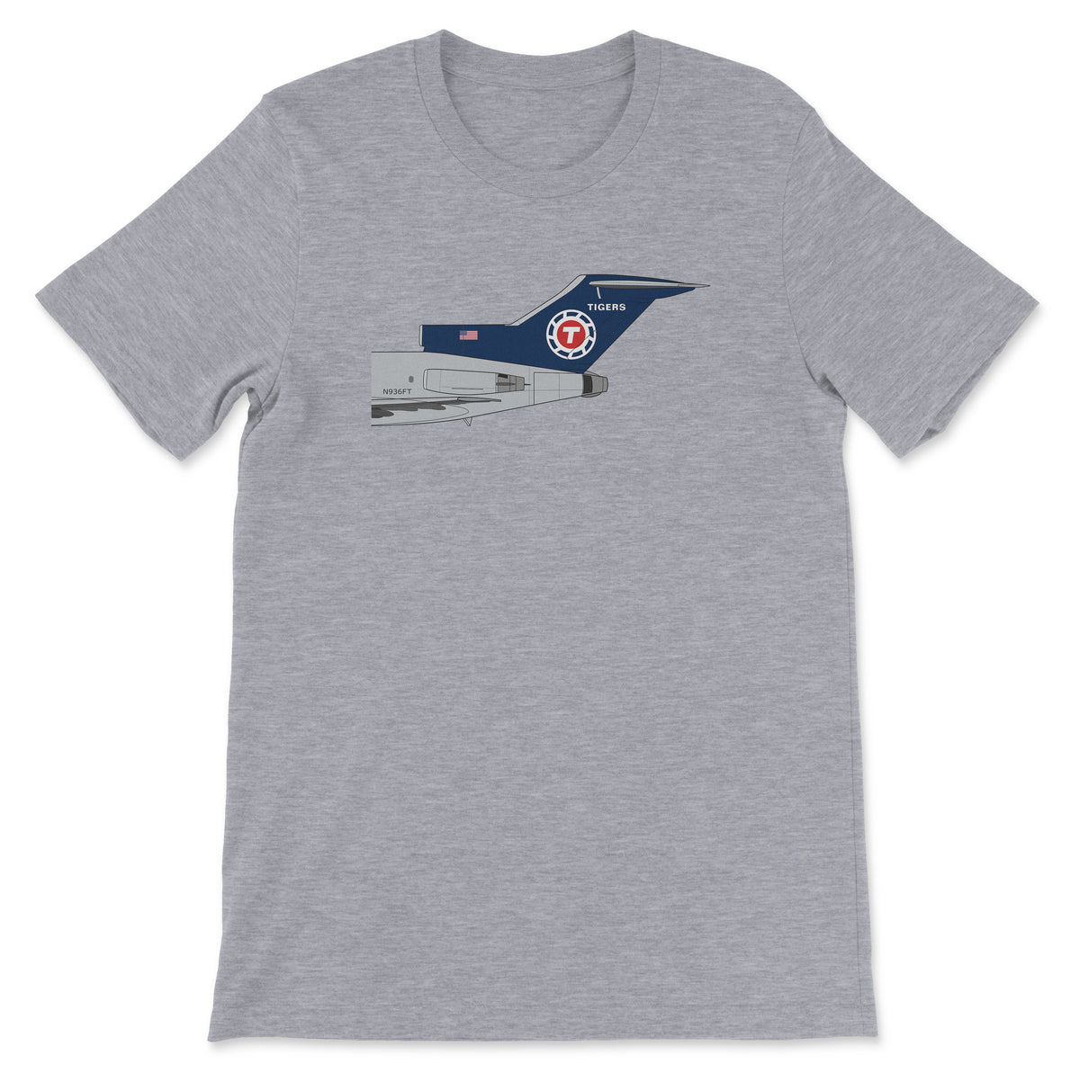 Flying Tigers Boeing 727 Tail Section Unisex T-Shirt - Athletic Heather