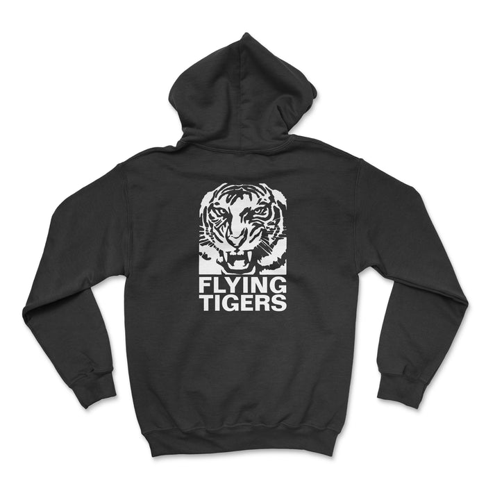Flying Tigers Unisex Hoodie printed on the back - Black