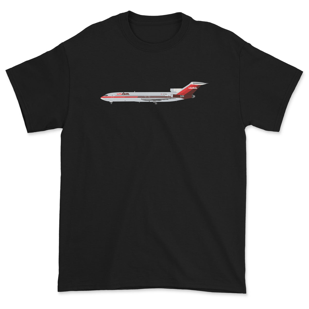 USAir Boeing 727 Unisex T-Shirt - Black
